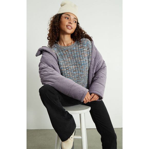 NWT PacSun Women’s Large LA Hearts Ellie Cropped Crew Neck Sweater Cotton Boxy - Picture 4 of 9